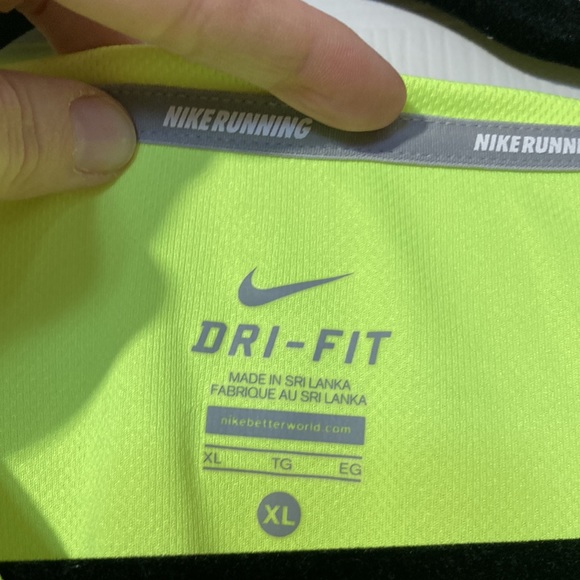 Nike running dri-fit XL neon yellow excuses suck shirt - Picture 3 of 5
